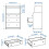 IKEA HAUGA Chest 3 Drawers 70x46x116 cm 2