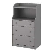 IKEA HAUGA Chest 3 Drawers 70x46x116 cm