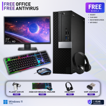 Desktop Bundle PC - Core i5 12GB Ram 500GB Windows 11 with Full HD 23" Monitor - Refurbished