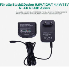 NI-Cd NI-MH Battery Charger for 9.6V-18V Batteries, Replacement Charger Compatible with Black & Decker A12, A12-XJ, A12E