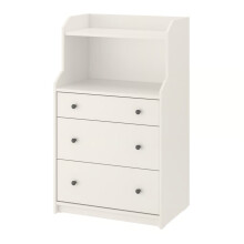 IKEA HAUGA Chest 3 Drawers 70x46x116 cm