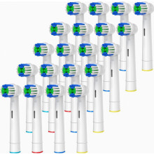 Confezione da 20 testine di ricambio per spazzolino da denti, compatibili con spazzolini elettrici Oral-B, testine di ricambio professionali