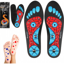 Palmilhas de acupressão com saliências de massagem, palmilhas magnéticas respiráveis para calçados femininos e masculinos, suporte confortáv