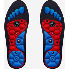 Palmilhas de gel com massagem magnética, 1 par de inserções de acupressão para homens e mulheres, suporte para pés planos, alívio de pressão