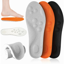 Conjunto de 3 pares de palmilhas ortopédicas para homens e mulheres, tamanhos 39-40, palmilhas esportivas confortáveis, palmilhas respirávei