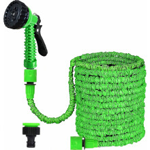 Mangueira de jardim expansível de 7,5 m, tubo de água flexível para casa, jardim e carro, bico de pulverização com 8 funções, verde.