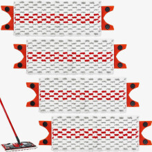 Conjunto de 4 Panos de Microfibra para Reposição em Pisos Rígidos, Compatíveis com o Mop Vileda Ultramax, Não Compatível com Ultramax XL e T