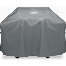 Capa padrão para churrasqueira, cinza, serve na maioria das churrasqueiras de até 152 cm de largura, capa protetora resistente às intempérie