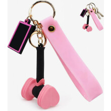Chaveiro Lightstick Preto, Presente Ideal para Fãs de Shows, Chaveiro Rosa para Fã-Clubes, Acessório Colecionável