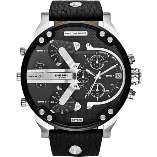 Relógio masculino de quartzo multifuncional com pulseira de couro, plástico ou silicone.
