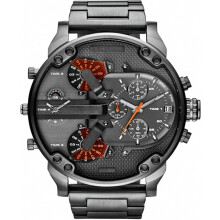 Relógio esportivo masculino de quartzo à prova d'água com calendário, pulseira e caixa em aço inoxidável genuíno.