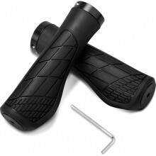Par de manoplas ergonômicas para guidão de bicicleta com chave hexagonal, 22 mm, em borracha antiderrapante, para MTB, bicicletas urbanas e