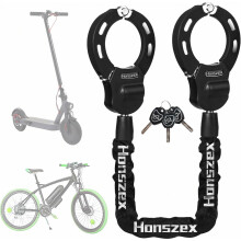Cadeado para patinete elétrico, cadeado tipo algema para bicicleta com chave, 92 cm, cadeado de alta segurança para patinetes e bicicletas e