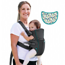 Canguru para Bebê com Babador Wonder Cover, 2 Posições de Transporte, Alças Ajustáveis, Para Recém-Nascidos a Crianças Pequenas, 3-12 kg, Ci