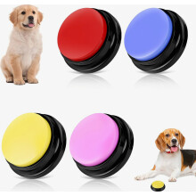 Botões em formato de cachorro com função de gravação, campainhas de resposta para jogos de perguntas em família, botões de resposta audíveis