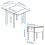 IKEA HAUGA Drop Leaf Table 109x74 cm 2