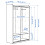 IKEA HAUGA Sliding Wardrobe 118x55x199 2