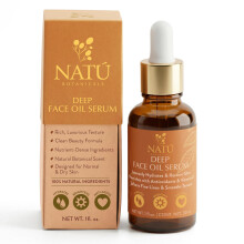 NATU BOTANICALS Djup Ansiktsolja Serum för Normal till Torr Hud - Rik Botanik med Vitamin E
