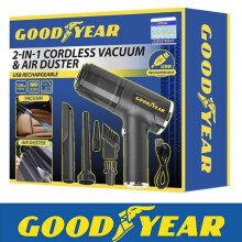 2-in-1 Goodyear Cordless Vacuum Air Duster USB Rechargeable Portable Bagless