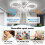 LED Ceiling Fans With Lights Dimmable Remote Control App Control for Bedroom 10
