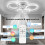 LED Ceiling Fans With Lights Dimmable Remote Control App Control for Bedroom 4