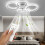 LED Ceiling Fans With Lights Dimmable Remote Control App Control for Bedroom 5
