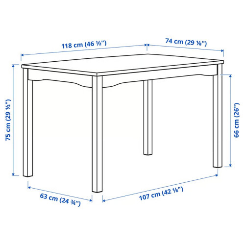 IKEA HAUGA Table 118x74x75 cm 2
