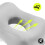 Cuscino da ufficio ergonomico - HYPERMOTION - HyperMotion - Foro traspirante - Supporto per testa e collo - Sfoderabile (grigio) 4