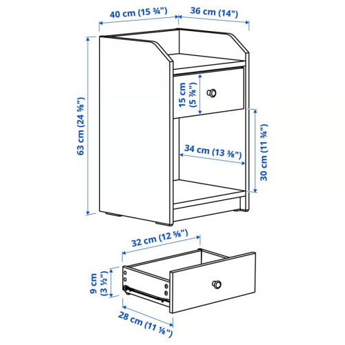 IKEA HAUGA Bedroom Set 2 Piece 138x46x84 cm 1