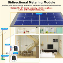 WiFi Electricity Clamp Bidirectional Meter with Buzzer Alarm for Threshold App Monitor Export Import Power