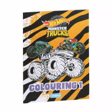 (1 Book) Hot Wheels Monster Trucks Copy & Colour Colouring Book 1 for Kids