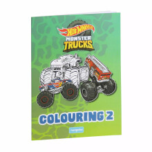 (1 Book) Hot Wheels Monster Trucks Copy & Colour Colouring Book 2 for Kids