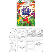 (1 Book) Mini Dinosaur Colouring Puzzle Books