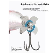 10cm/5.5g Topwater Fishing Lure Artificial Bait Hard Plopper Rotating Tail Fishing Tackle Fishing Bait E