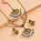 (Green)Collezione Gioielli Boho Femminile Con Perla Artificiale E Strass Donna Per 1