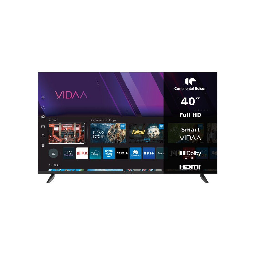 Continental Edison Schwarz Led-Fernseher 40" Celed40svfh26b7 Fhd 3X Hdmi 2X Usb - Bild 2