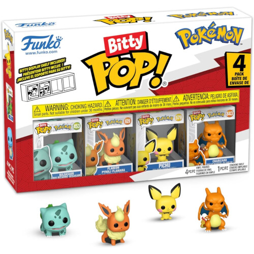 Funko Funko Bitty POP! 4 Pack: Pokemon - Bulbasaur, Flareon, Pichu, Charizard 1