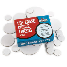 52 Reusable Dry Erase Board Game Tokens for RPGs, Tabletop Games