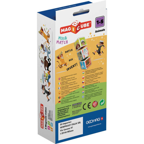 Geomag Geomag Stacking Cubes, Animals, Magnetic Construction Blocks, For Ages 1-5 Years 2