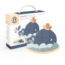 SPEEDY MONKEY Whale Rocking Stacker, 13 Wooden Pieces, Toddler Gift