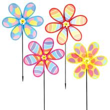 4PCS Wind Spinners for Yard and Garden, Lawn Yard Decorations Pinwheels Colorful Whirligigs Windmill for Outdoor Decor