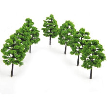 30 Pieces Model Trees 7 cm and 9 cm Mixed Architecture Sand Table Model Trees for DIY Scenery Landscape, Natural Green
