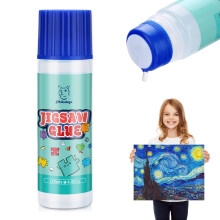 120ml Puzzle Glue with Sponge Applicator - Clear Jigsaw Puzzle Saver for Kids and Adults, for 1000/1500/3000 piece Puzzles