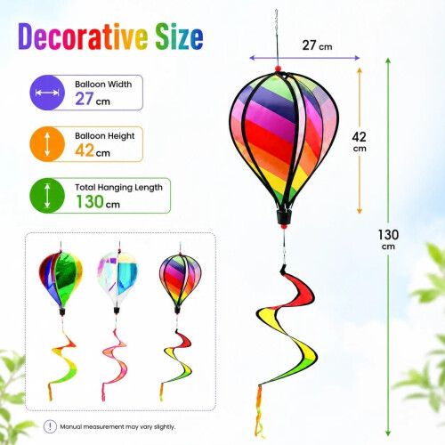 3 PCS Hot Air Balloon Wind Spinner, Wind Spinners for Garden 2