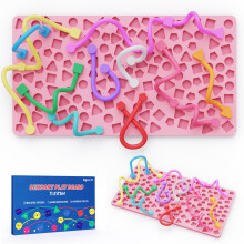 Sensory Activity Board for Kids & Adults,Montessori Silicone Fidget Toy with Shape Matching,Quiet Busy Board for