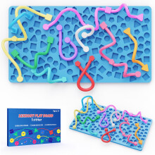 Sensory Activity Board for Kids & Adults,Montessori Silicone Fidget Toy with Shape Matching,Quiet Busy Board for