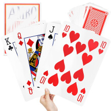 Gigantic Playing Cards - Extra A4 Large 28cm x 20cm, Superb Handling & Durability for Garden, Friends Invite, Party Games & Casino Party Decoration