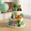16Pcs Dinosaurs Cake Decoration, 3D Jungle Dino Egg Leaf Tree Decor 3