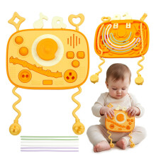 Montessori Busy Board for Toddlers 1+, Sensory Activity Board for Fine Motor Skills, Preschool Educational Learning Toy
