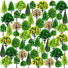 55 Pieces Model Building Trees, Model Trees Miniature Landscape Model Trees